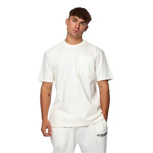 Established Mens Embroidered Pocket T-Shirt / Snow White